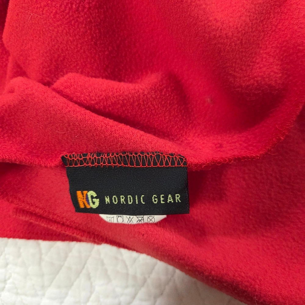 Nordic Gear Red Fleece Scarf Winter Neck Warmer Soft Solid Outdoor Accessory‎